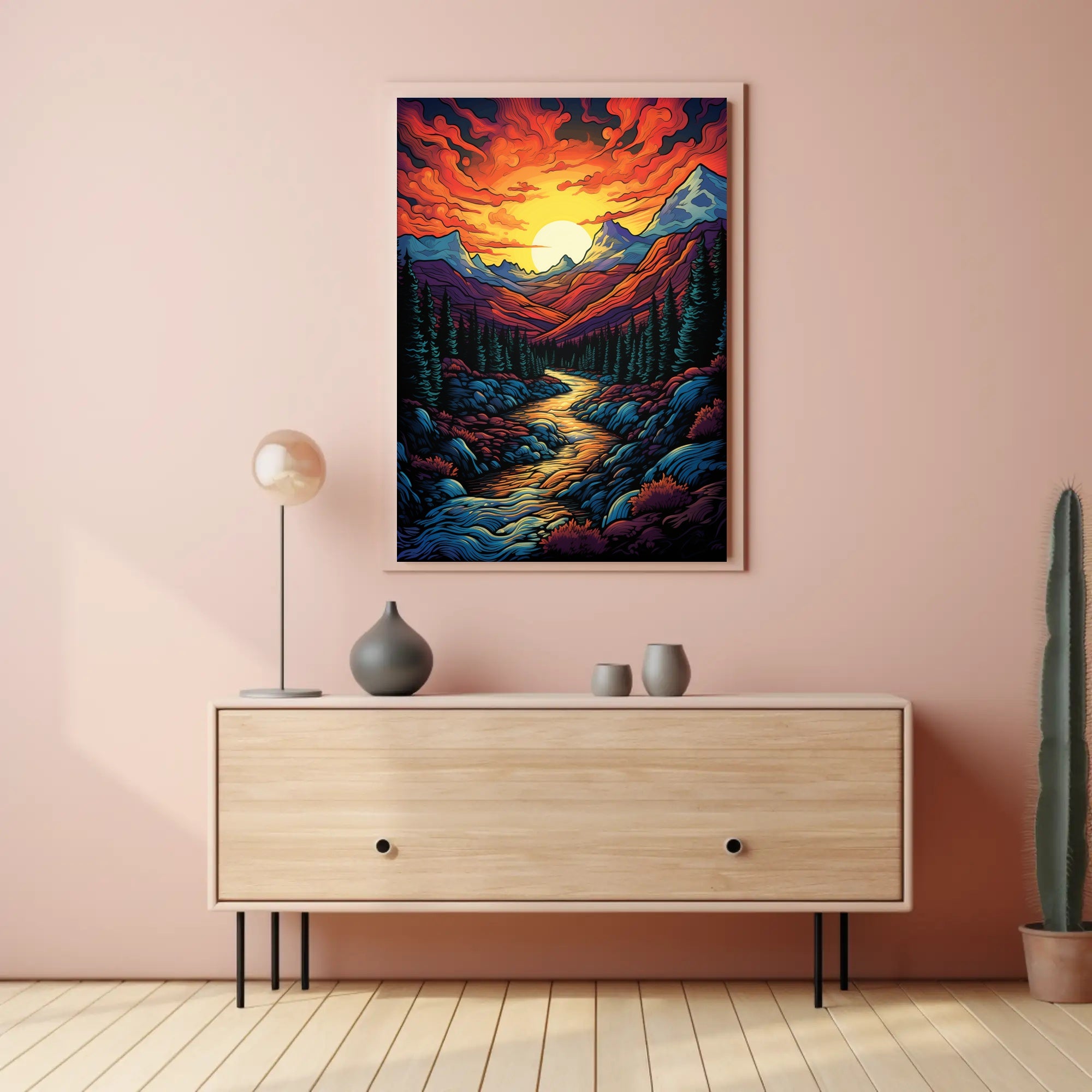 Mountain Sunrise Vista in National Park Poster