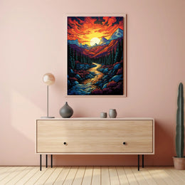 Mountain Sunrise Vista in National Park Poster