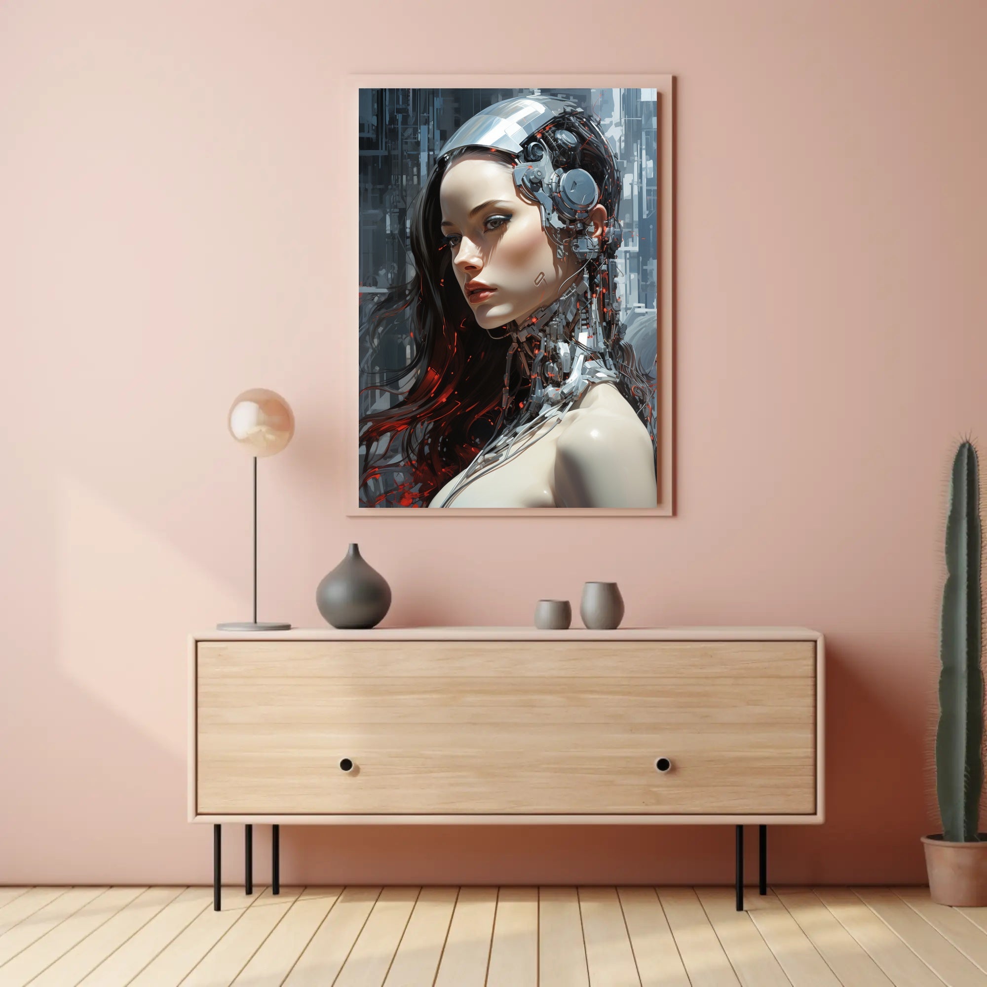 Cybernetic Elegance Poster PosterGoat