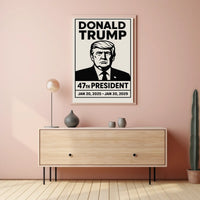 Trump Commanding Presence Monochrome Poster