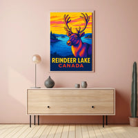 Reindeer Lake Canada Poster