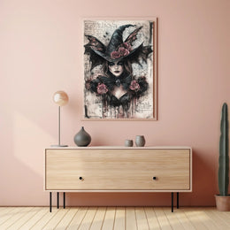 Enigmatic Witch Portrait Poster