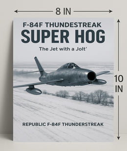 F-84F Thunderstreak Super Hog Poster PosterGoat