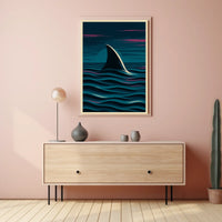 Shark Fin At Dusk Poster