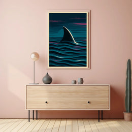 Shark Fin At Dusk Poster