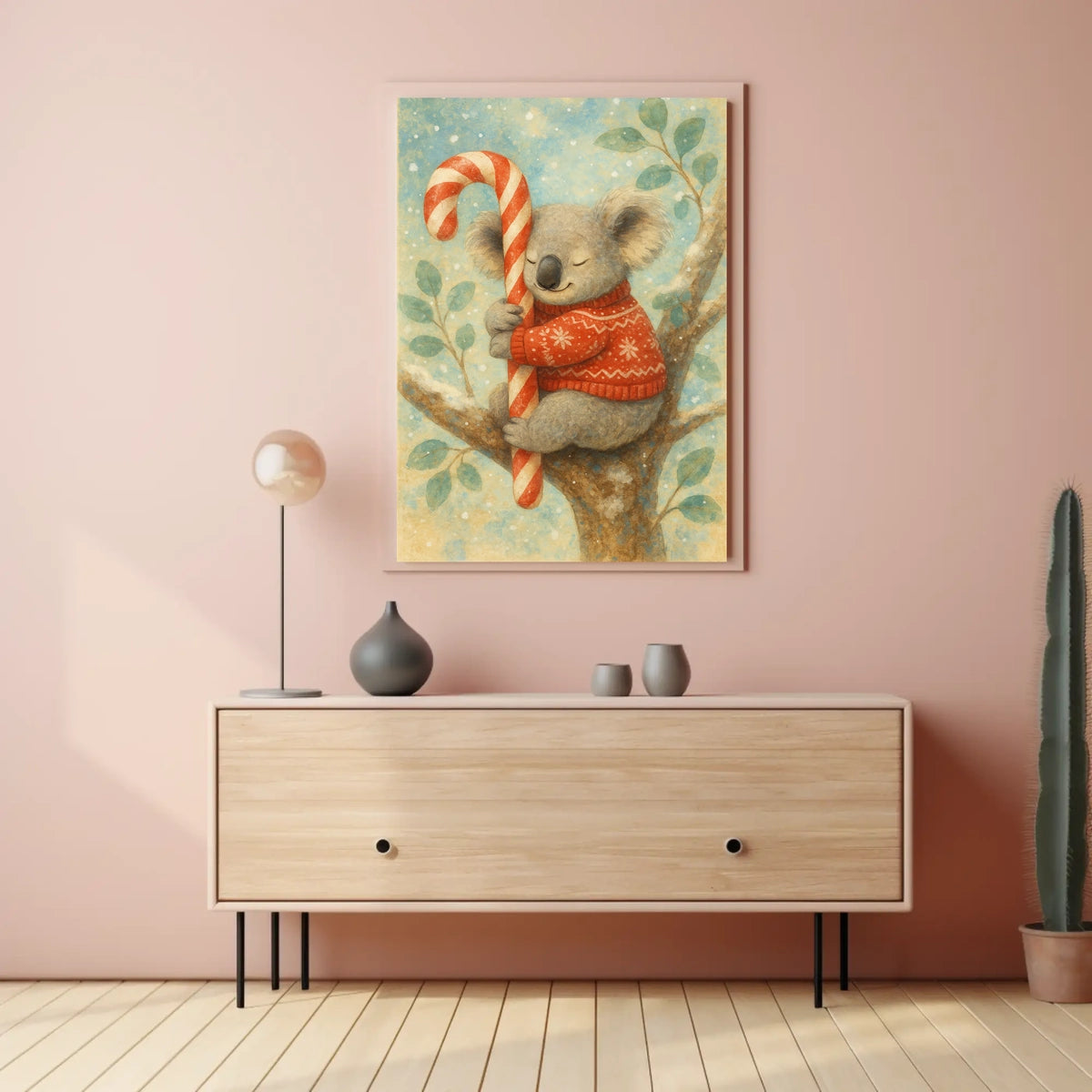 Cozy Koala Christmas Poster