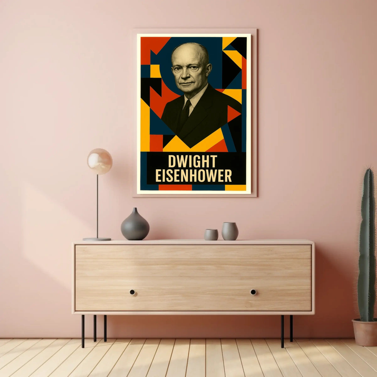 Dwight D. Eisenhower 34th President of the United States Abstract Pop Poster