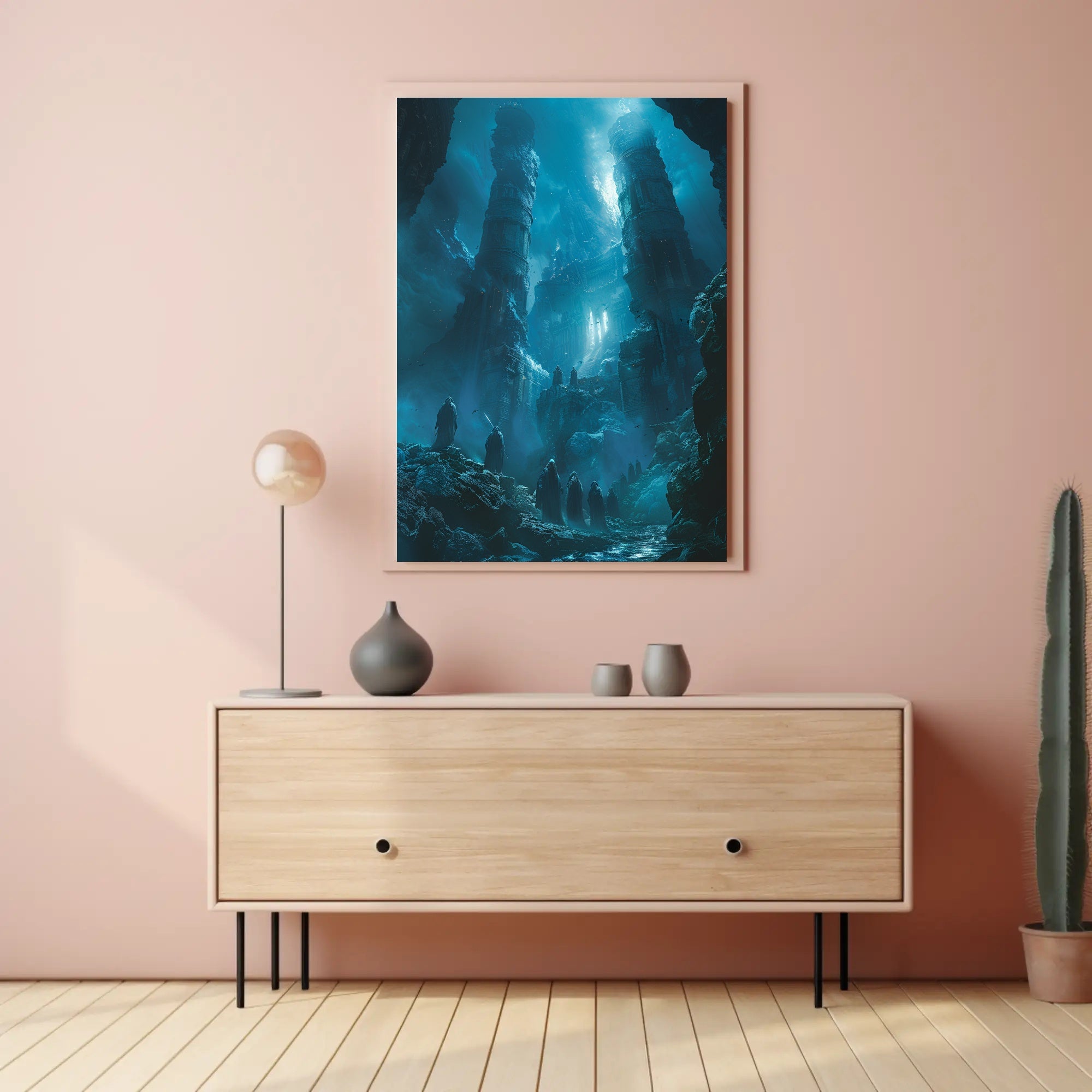 Mystical Underwater Ruins Fantasy or Mythology Poster PosterGoat