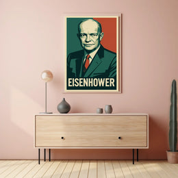 Dwight Eisenhower Historical Figure Vintage Ads Photography Realism Decor Lovers Wanderlust Poster
