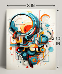 Abstract Geometric Symphony Abstract Poster PosterGoat