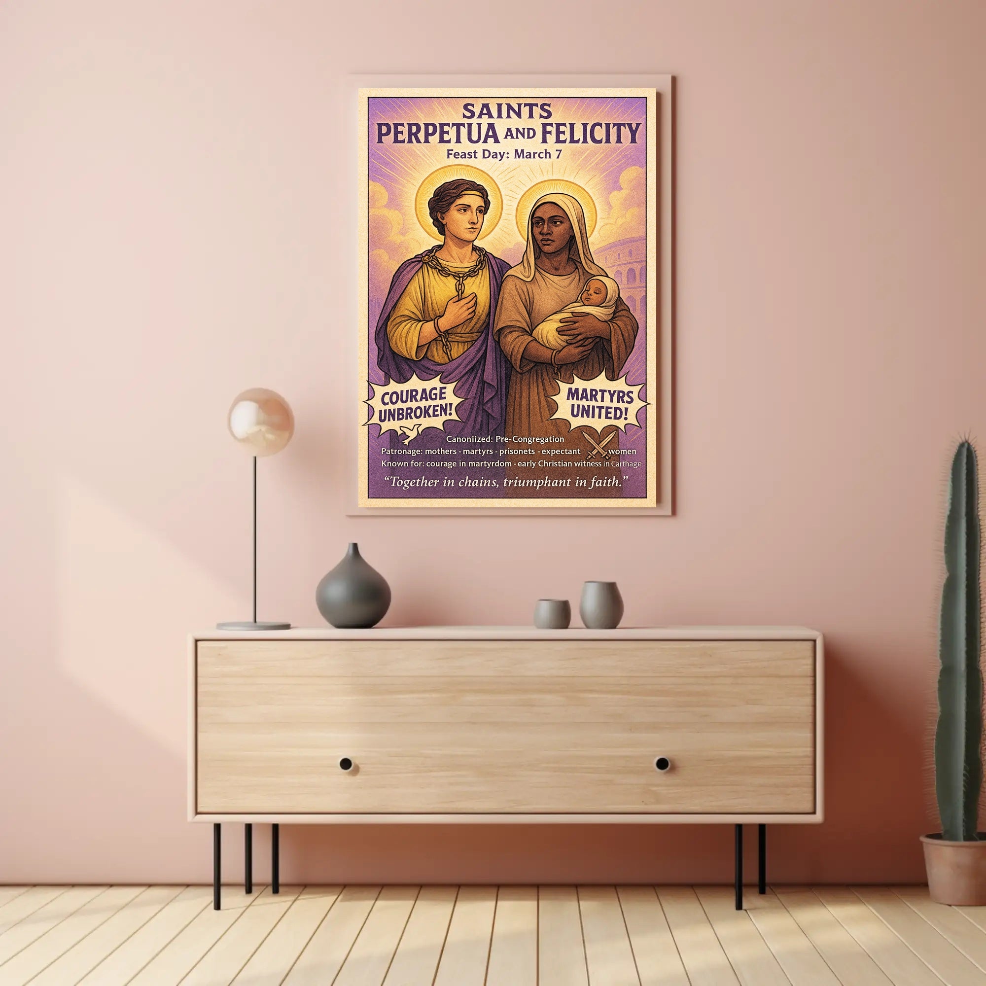 Saints Perpetua and Felicity Poster PosterGoat