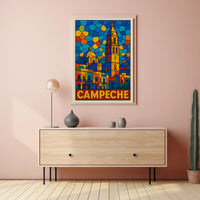 Campeche Stained Glass Art Poster