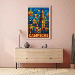 Campeche Stained Glass Art Poster