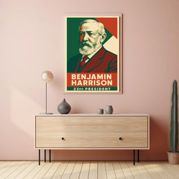 Benjamin Harrison 23rd President Vintage Poster