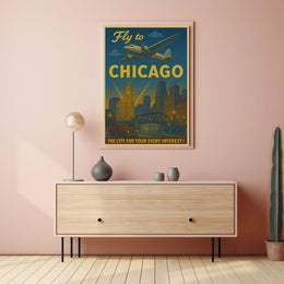 Fly to Chicago Poster