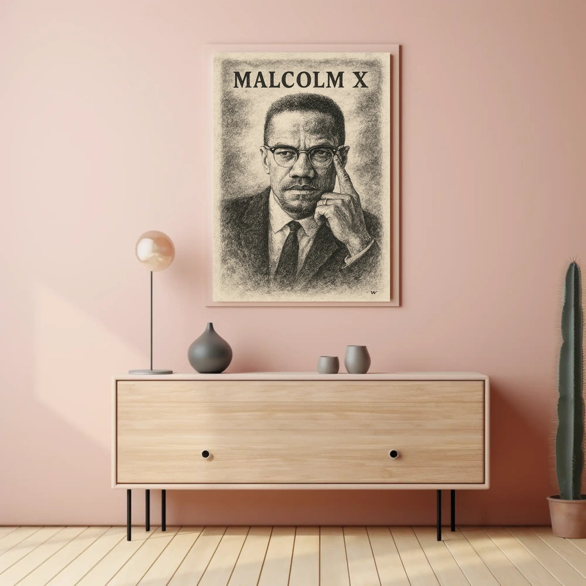 Malcolm X Portrait Poster