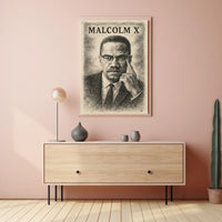 Malcolm X Portrait Poster