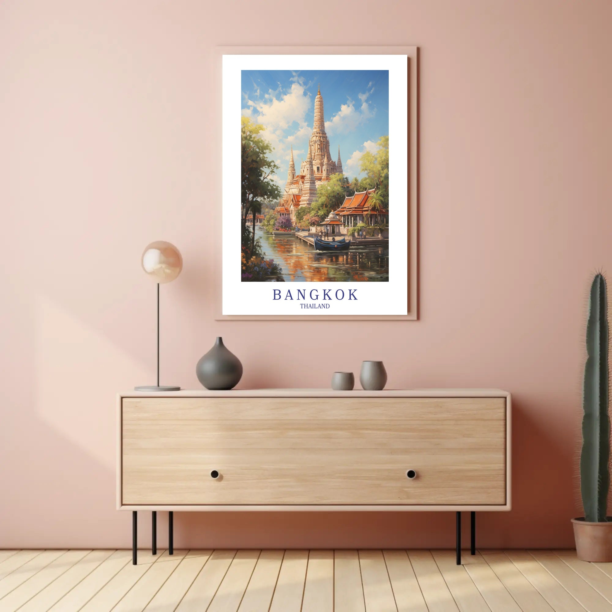 Bangkok Wat Arun Scenic Travel Poster PosterGoat