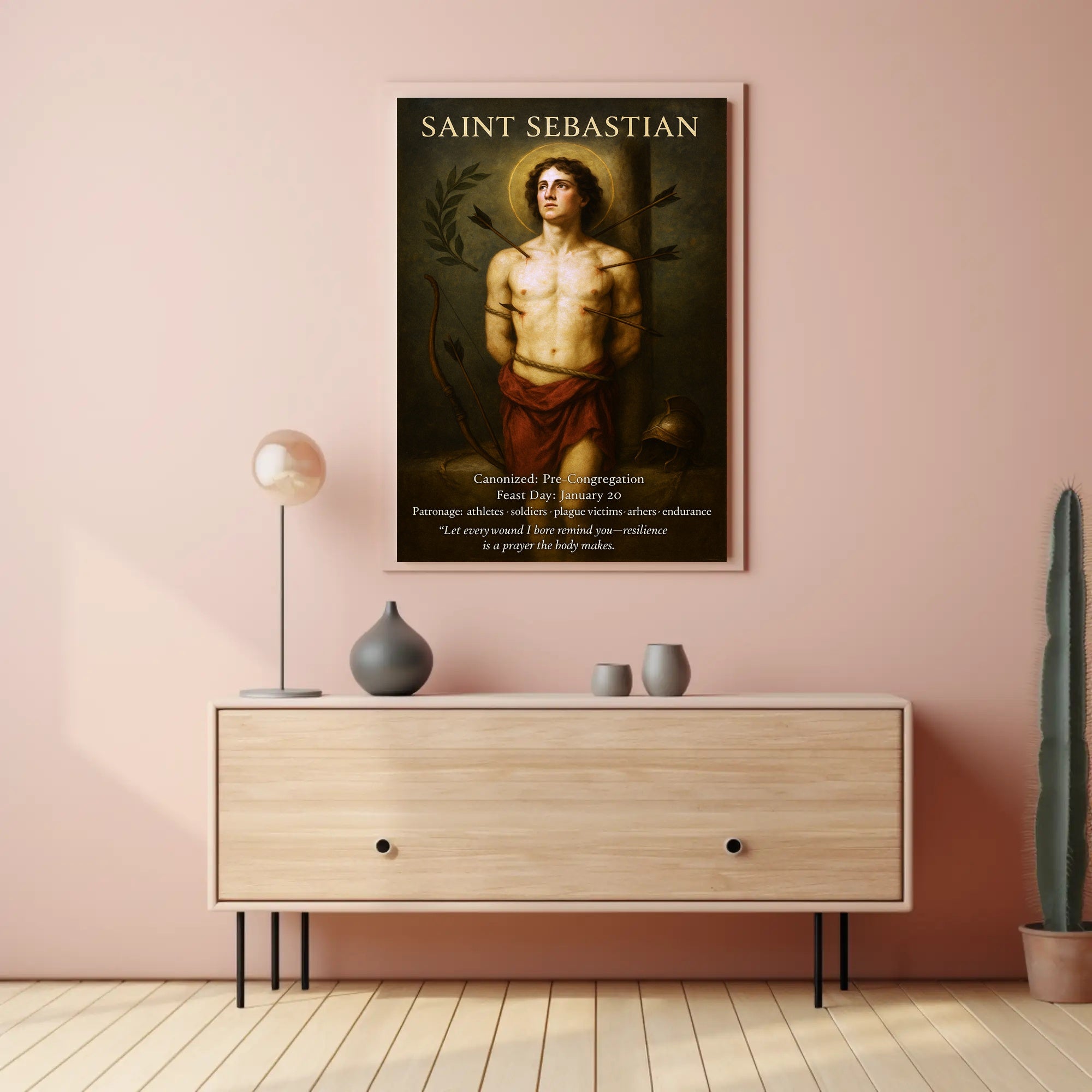 Saint Sebastian Patron of Resilience Poster PosterGoat
