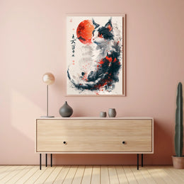 Majestic Feline In Abstract Art Abstract Poster