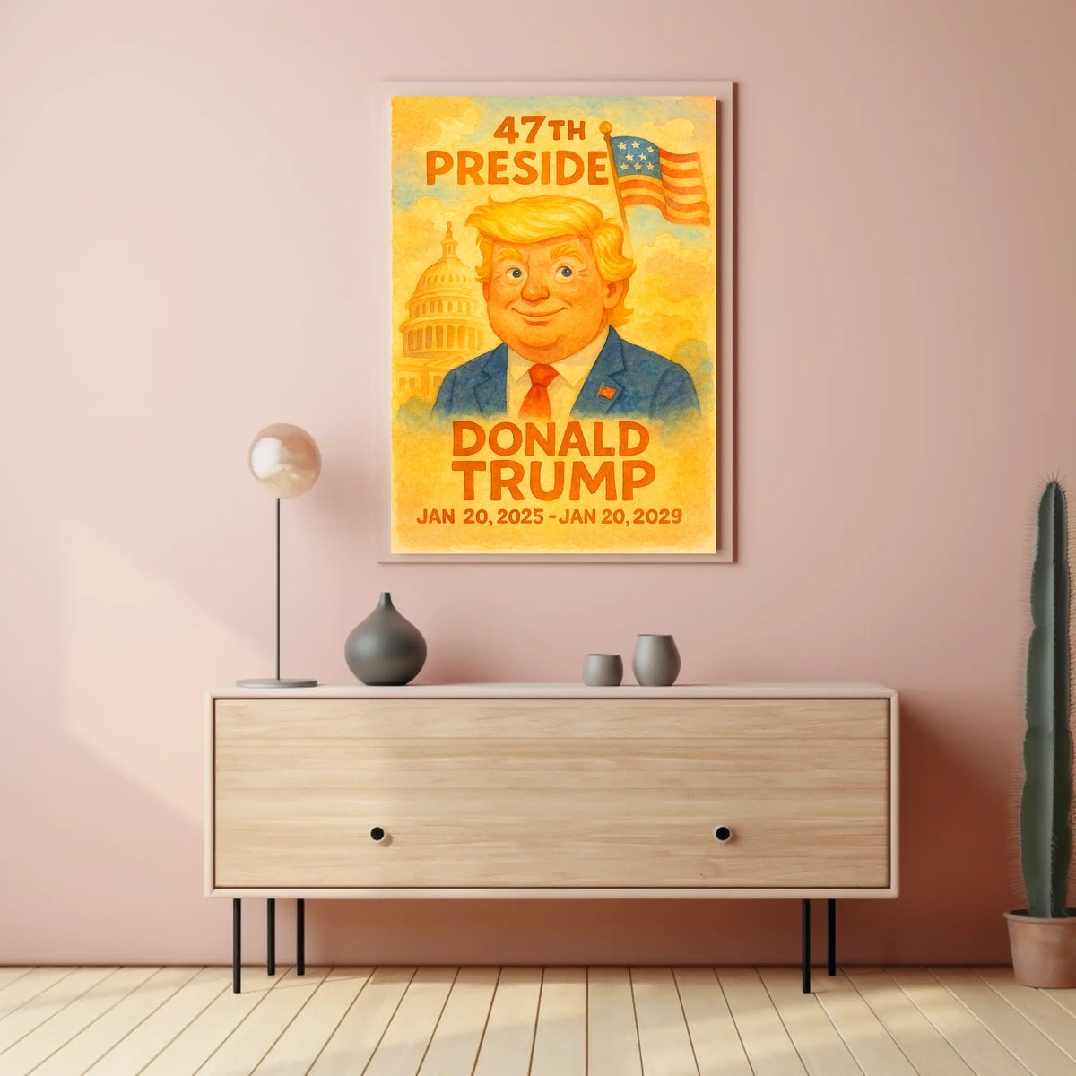 Donald Trump Optimism Pop Art Patriotic Poster