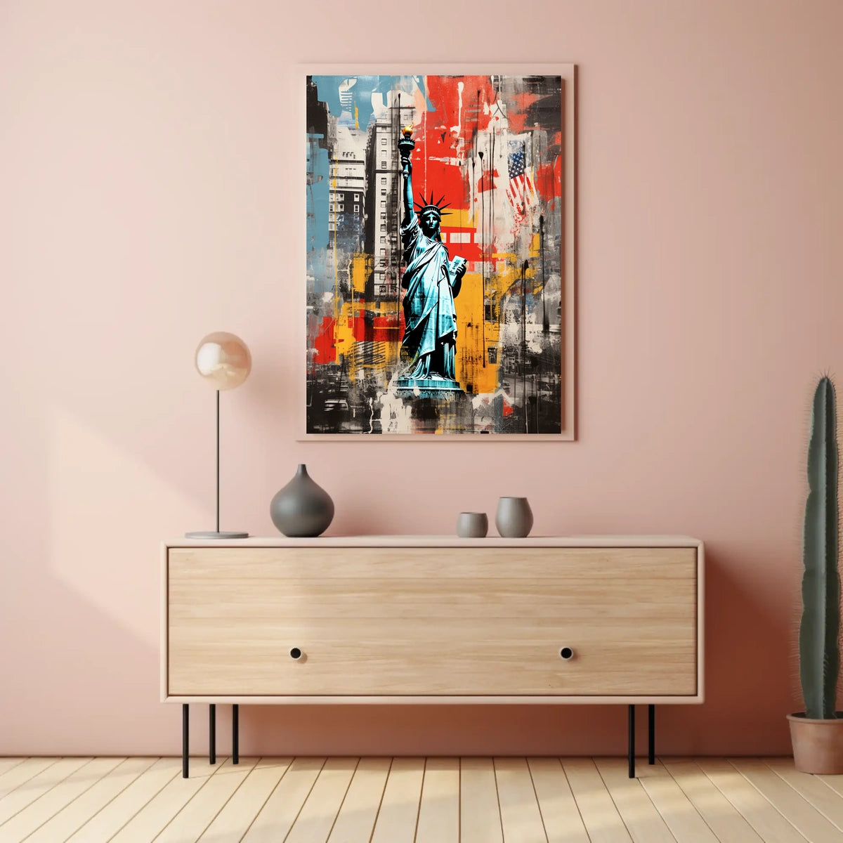 Statue of Liberty New York Travel Art Print Poster