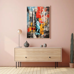 Statue of Liberty New York Travel Art Print Poster