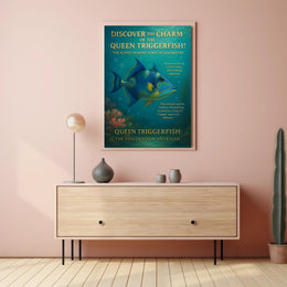 Queen Triggerfish Underwater Splendor Animal Poster