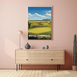 Royal Liverpool Golf Course Scenic Travel Poster