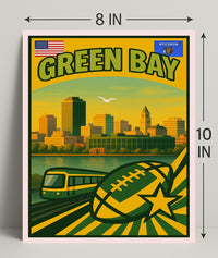 Green Bay Travel Poster PosterGoat