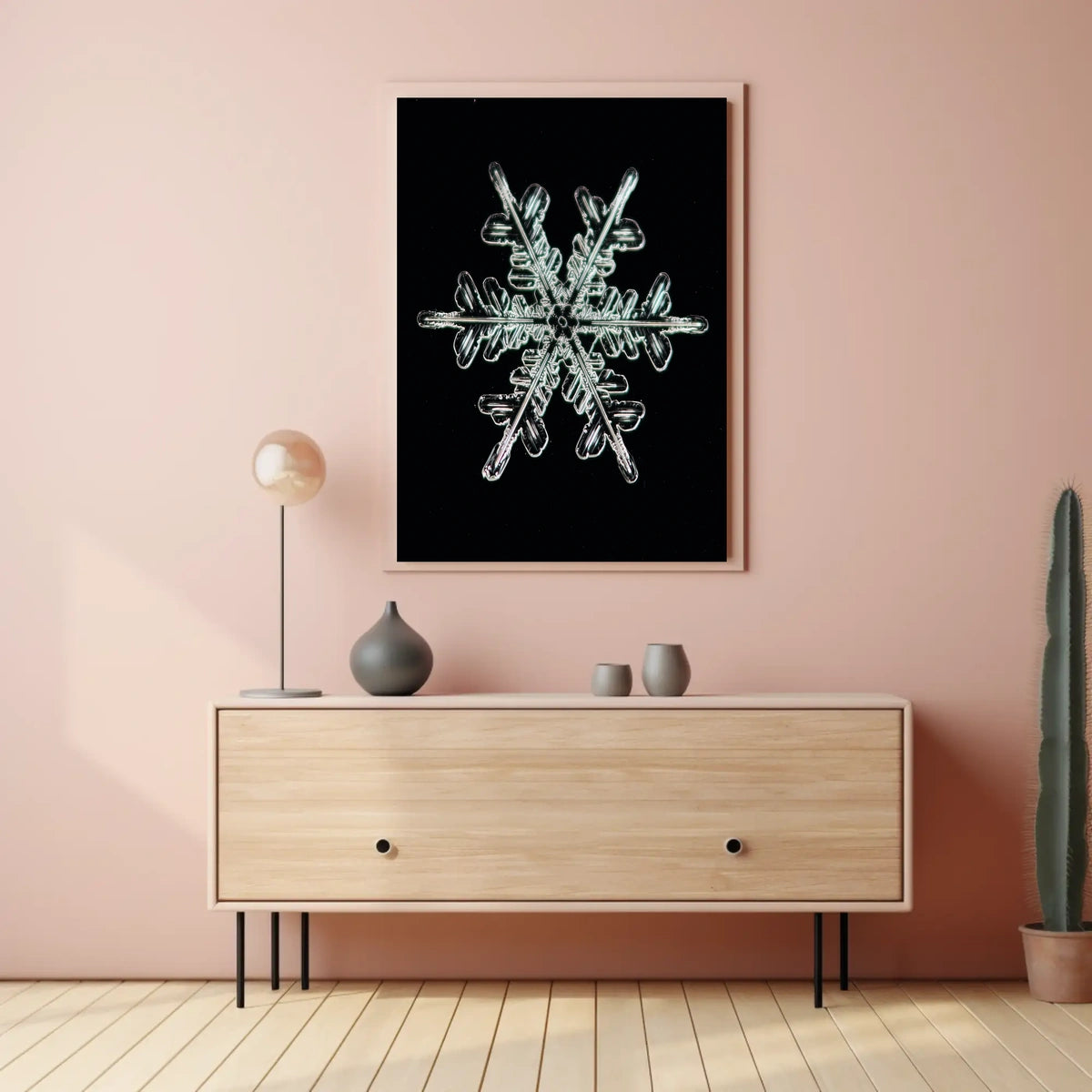 Intricate Snowflake Design Poster