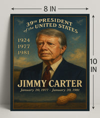 Jimmy Carter 39th President Wall Art Vintage Portrait Print PosterGoat