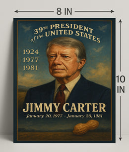 Jimmy Carter 39th President Wall Art Vintage Portrait Print PosterGoat