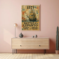 Battle of Lepanto Historical Naval Conflict Art Poster