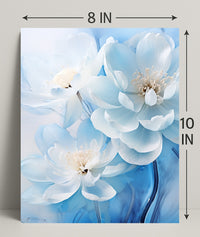 Blossoms In Blue Poster