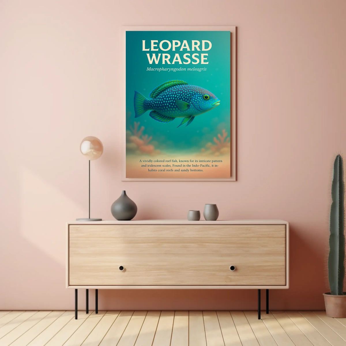Leopard Wrasse A Vibrant Reef Poster