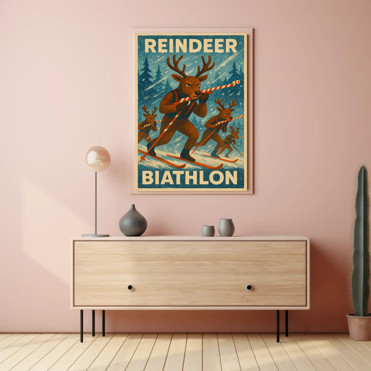 Reindeer Biathlon Poster