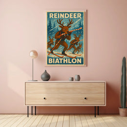 Reindeer Biathlon Poster