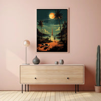 Moonlit Oasis Poster