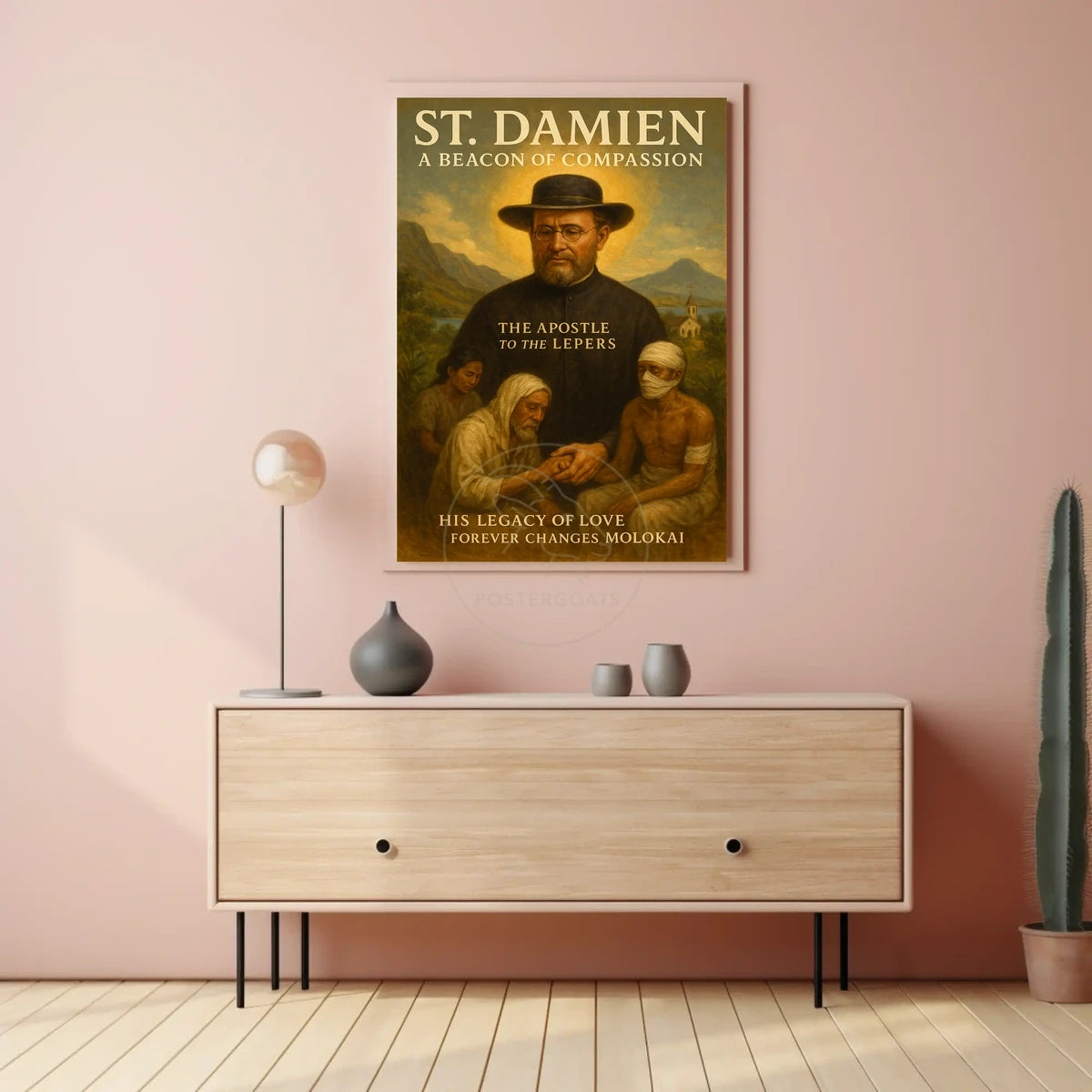 St. Damien Inspirational Legacy Vintage Heritage Poster