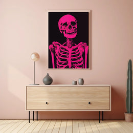 Skeleton Graphic Bold Contrast Poster