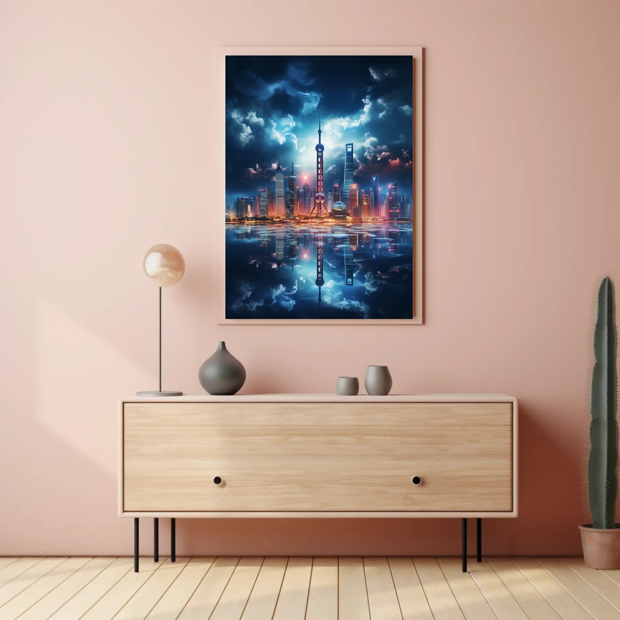 Reflections Of A Modern Skyline Modern Poster