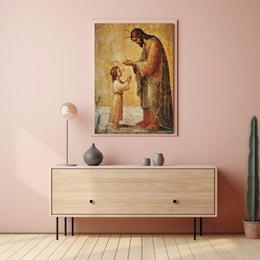 Serene Divine Blessing Religious Art Classical Poster