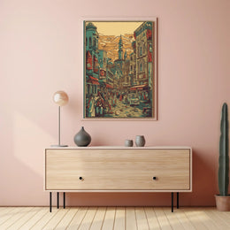 Vibrant Bazaar Street Poster