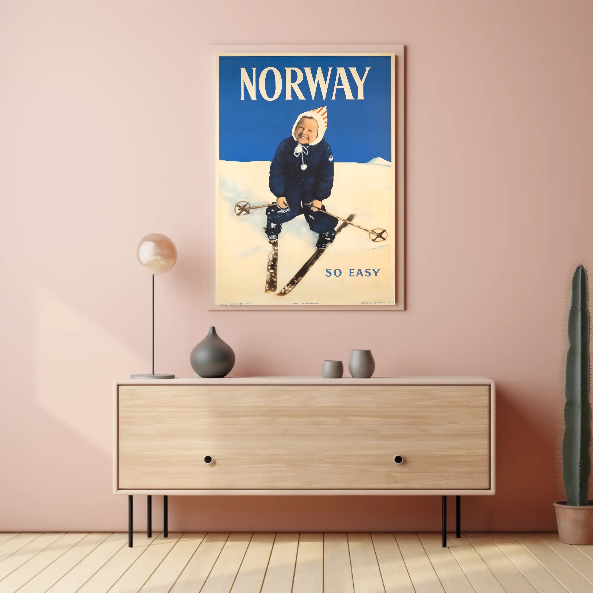 Norway Winter Travel Poster PosterGoat