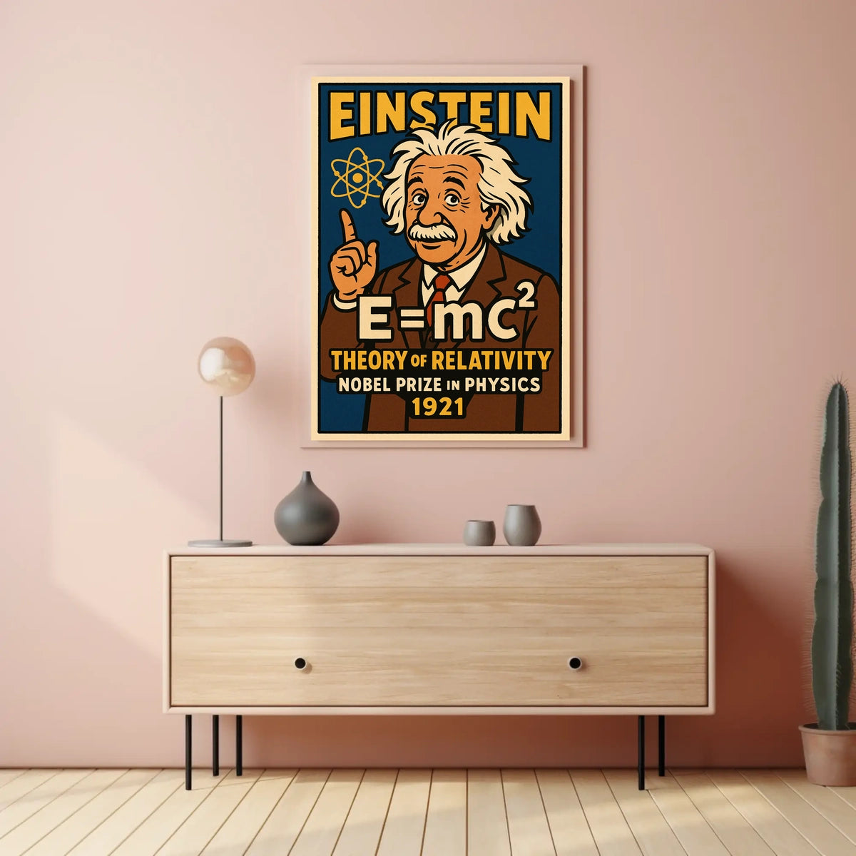 Einstein Relativity Vintage Science Study Decor Poster