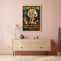 Einstein Relativity Vintage Science Study Decor Poster