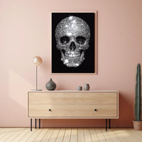 Skull Diamonds Luxurious Striking Poster