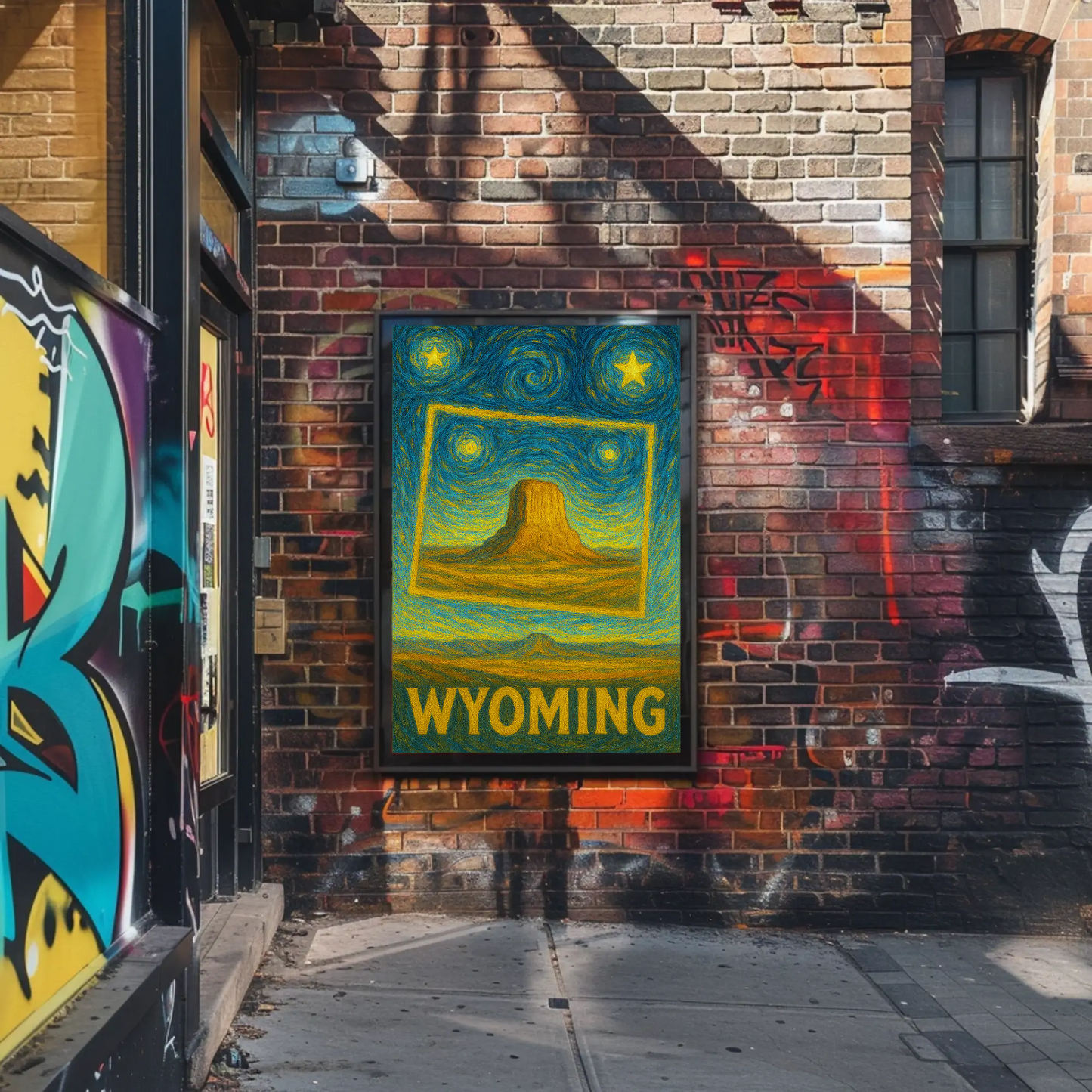 Wyoming Starry Night Poster