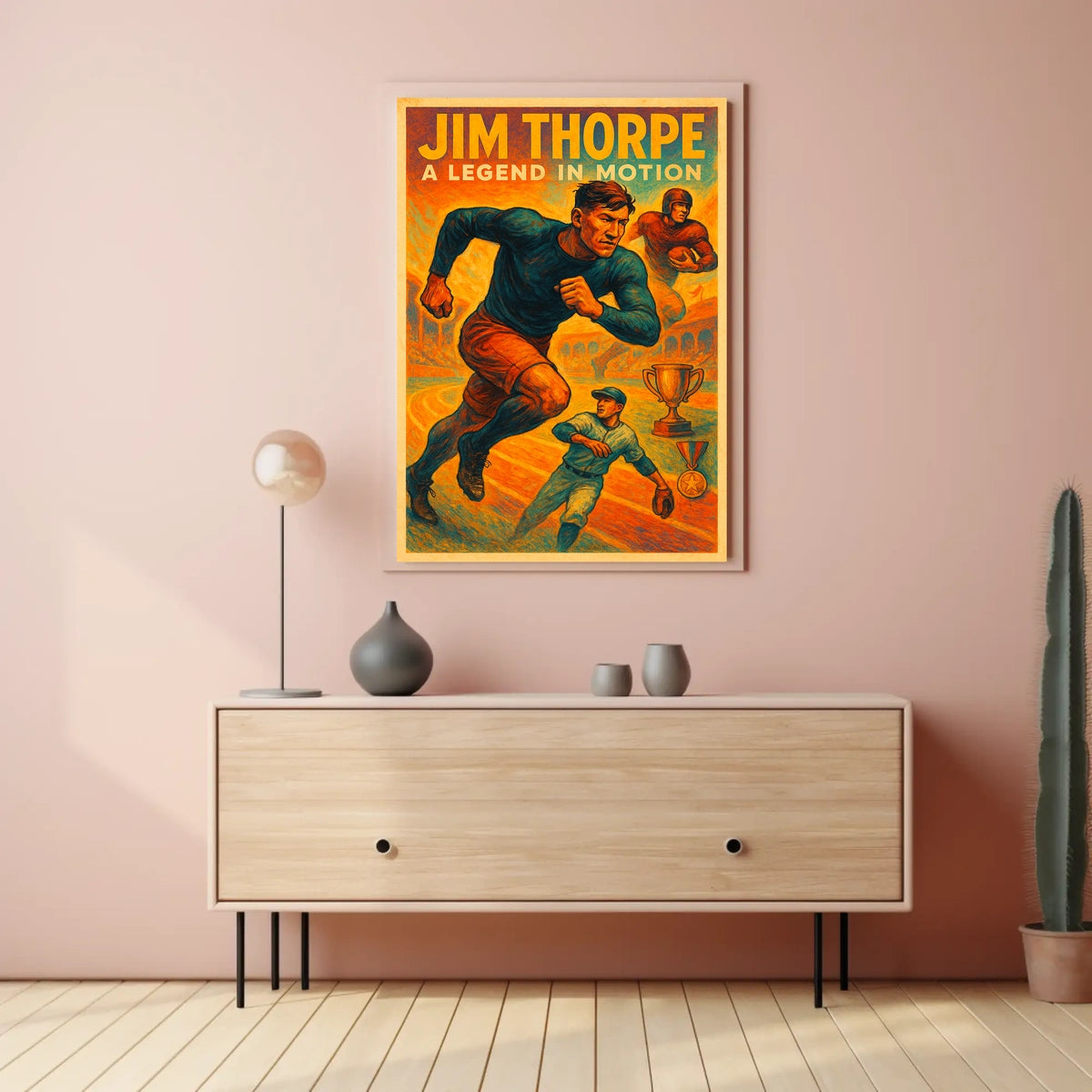 Jim Thorpe Legendary Athlete Poster